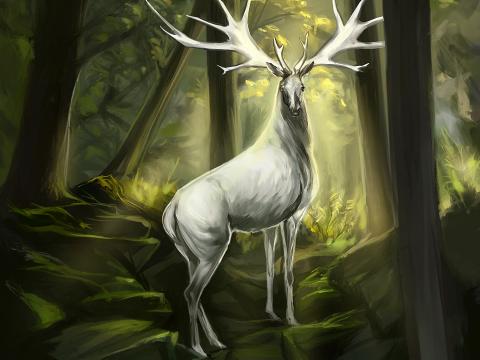 Deer Animal Horns Forest Art