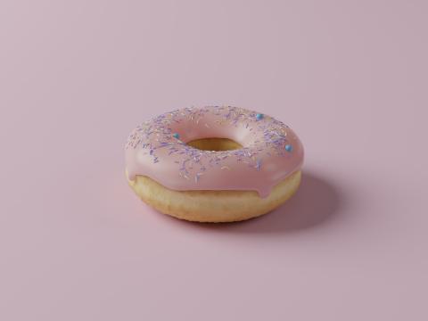 Donut Icing Sprinkling Pink