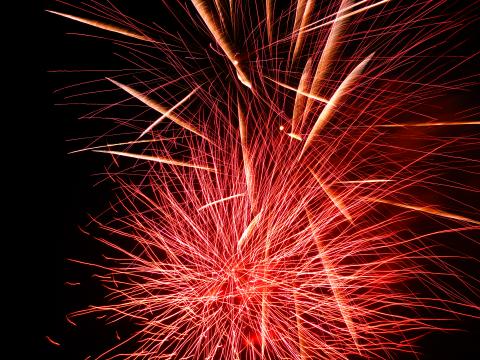 Fireworks Sparks Explosion Light Red