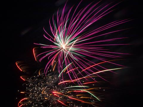 Fireworks Sparks Explosions Light Colorful