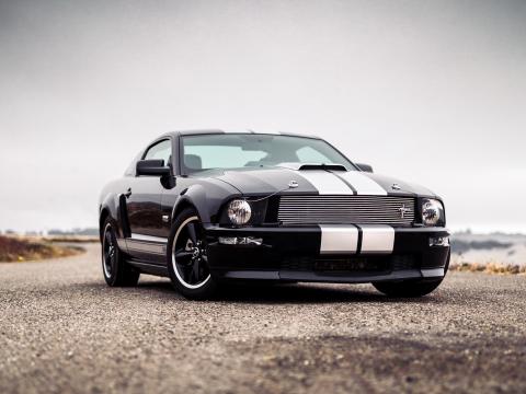 Ford-mustang Mustang Car Muscle-car Black Road