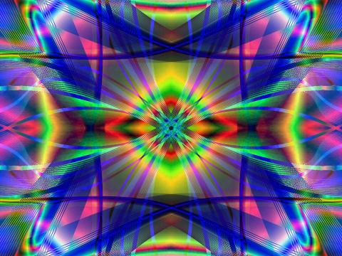 Fractal Lines Abstraction Colorful