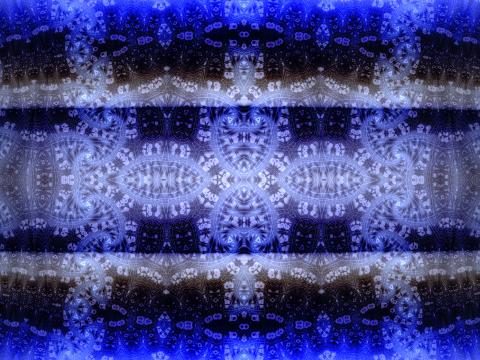 Fractal Pattern Abstraction Blue Black