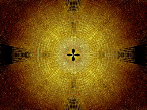 Fractal Pattern Abstraction Yellow