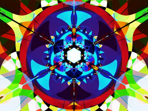 Fractal Pattern Kaleidoscope Shapes Abstraction Colorful
