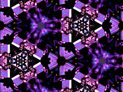 Fractal Pattern Purple Black Abstraction