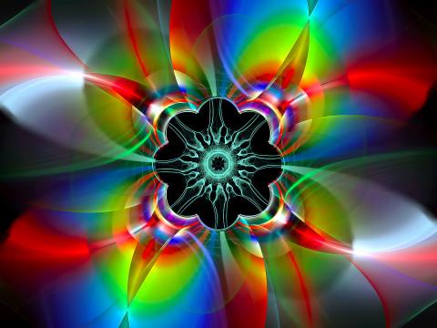 Fractal Pattern Shapes Colorful Abstraction