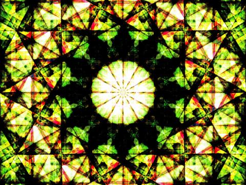 Fractal Shapes Abstraction Green