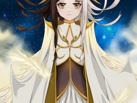 Girl Angel Halo Anime Art