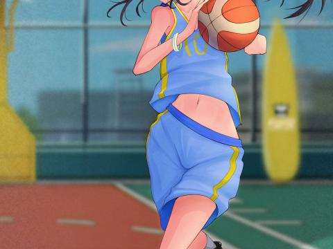 Girl Ball Basketball Anime Sport