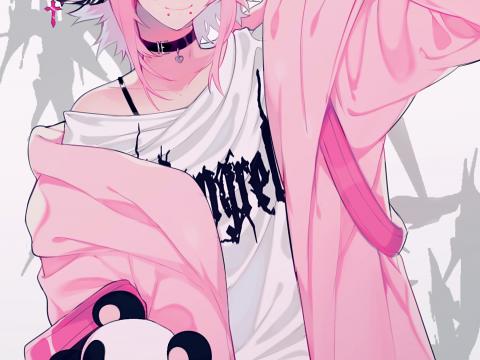 Girl Cap Anime Pink Style