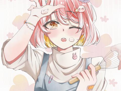 Girl Cooking Culinary Anime Art