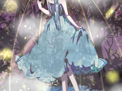 Girl Dress Water Touch Anime