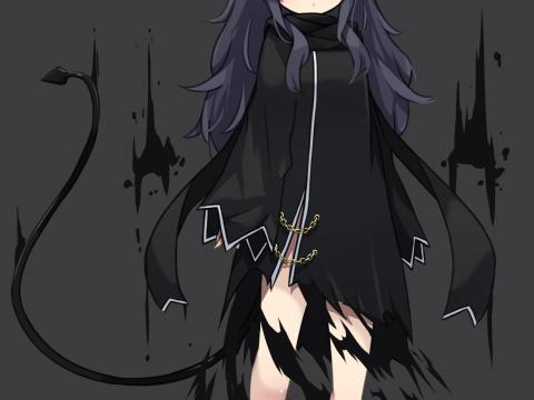 Girl Ears Cloak Anime Art