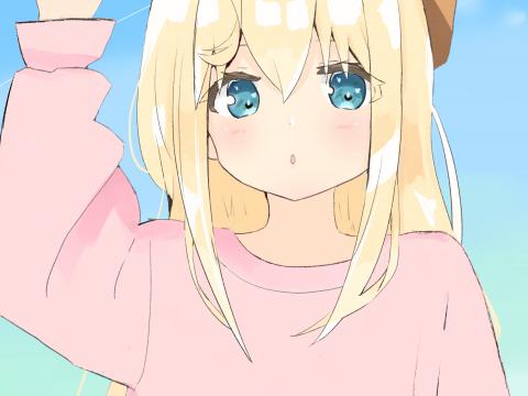 Girl Glance Anime Cute
