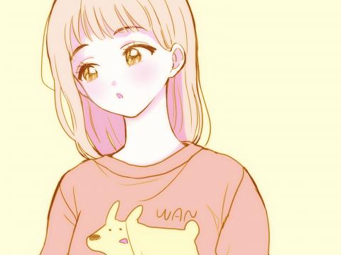 Girl Glance Sweater Anime Art Cartoon