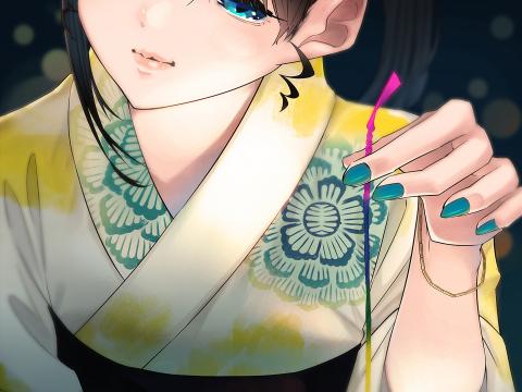 Girl Kimono Holiday Anime
