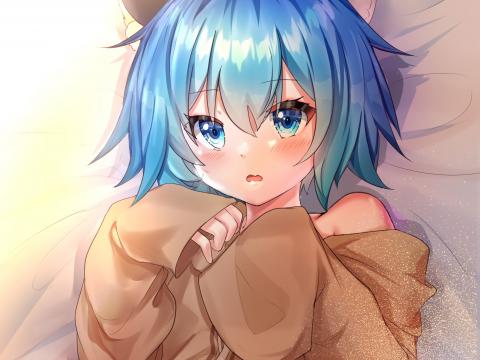 Girl Neko Ears Anime Art Cute