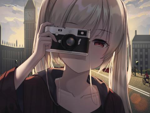 Girl Photographer Camera Anime