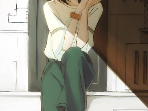 Girl Portrait Glance Anime