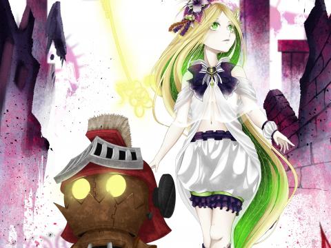 Girl Robot Ruins Fantasy Anime Art