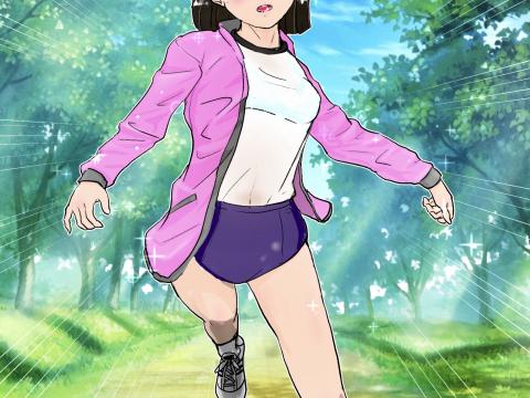 Girl Run Running Park Anime