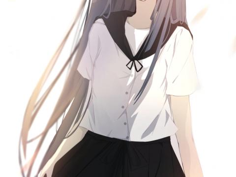 Girl Schoolgirl Anime Art