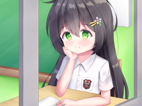 Girl Schoolgirl Study Anime
