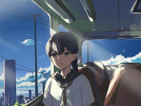 Girl Train Anime Art