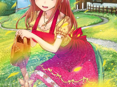 Girl Watering-can Summer Village Anime Art