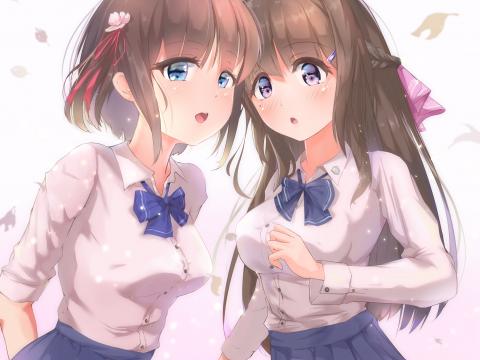 Girls Uniform Friends Anime