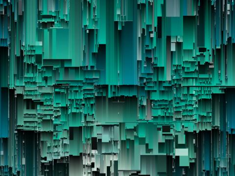 Glitch Noise Interference Green Abstraction