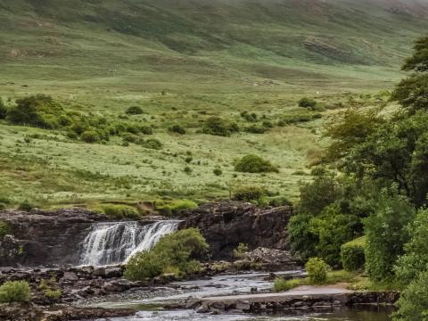 Hills River Water Fog Nature Landscape