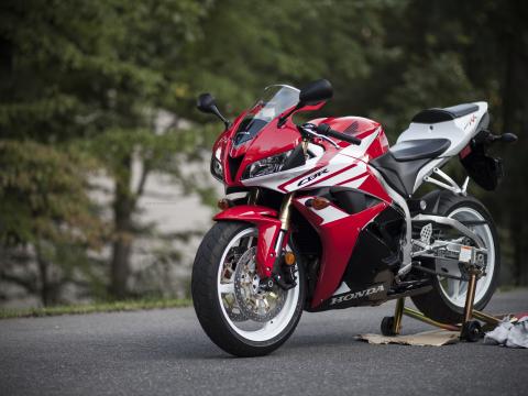 Honda Motorcycle Bike Red Asphalt