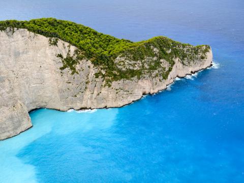 Island Rocks Sea Water Aerial-view