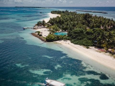 Island Sea Boats Summer Aerial-view