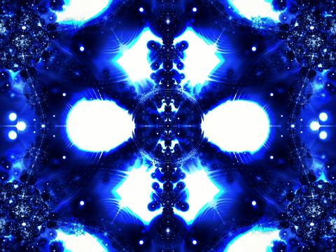 Kaleidoscope Fractal Abstraction Blue