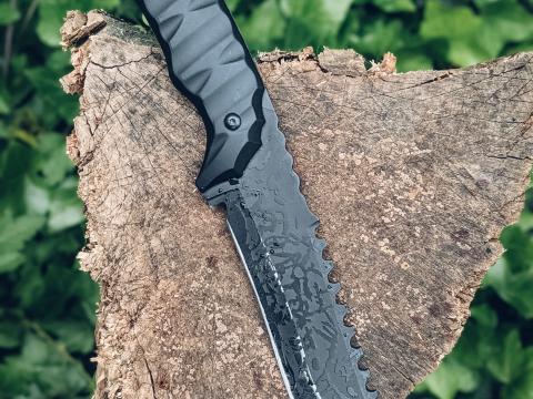 Knife Weapon Log Wood