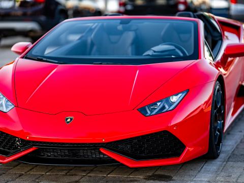 Lamborghini Car Sports-car Red Front-view