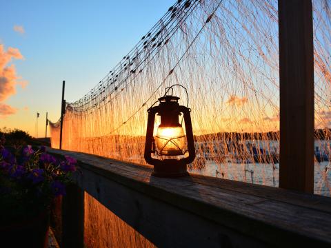 Lantern Lamp Sunset Light Dark