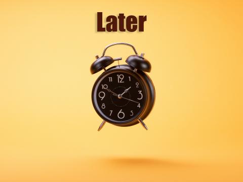 Later Word Alarm-clock Clock Time Yellow
