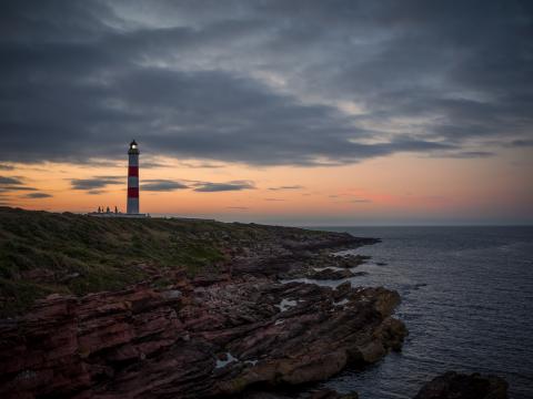Lighthouse Tower Cliff Twilight