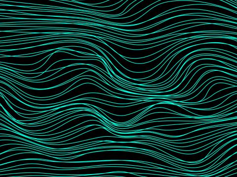 Lines Waves Abstraction Blue