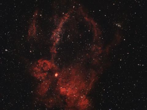 Lobster-claw-nebula Nebula Glow Stars Red Space