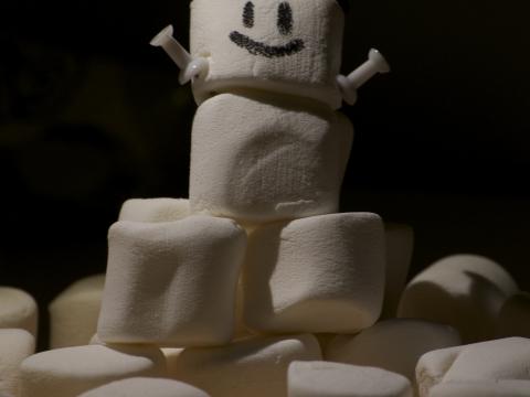 Marshmallows Sweets Snowman Funny