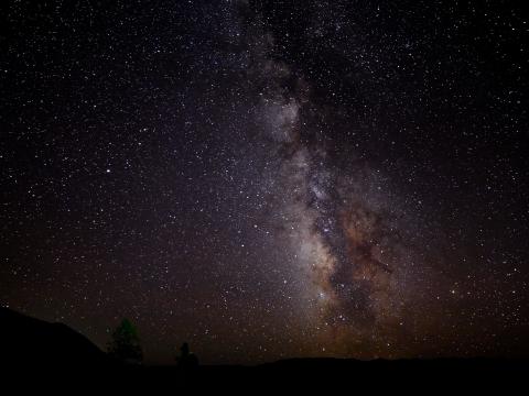 Milky-way Stars Night Sky Landscape Dark