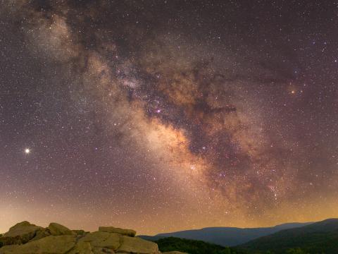 Milky-way Stars Sky Night Landscape Nature