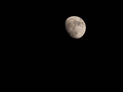 Moon Night Sky Darkness Black