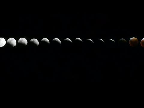 Moon Phases Space Astronomy Black