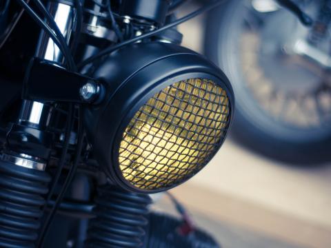 Motorcycle Bike Black Headlight